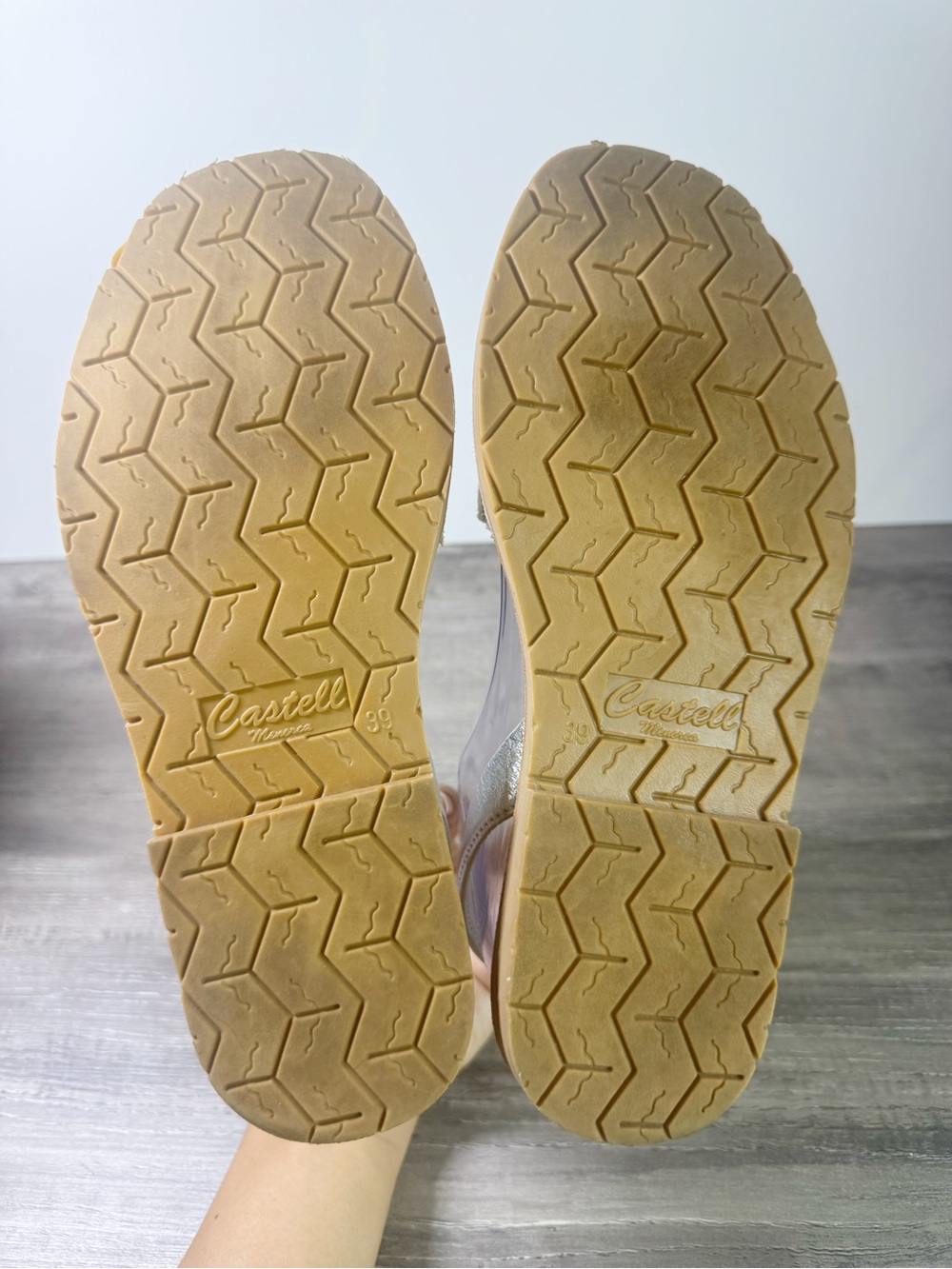 Castell Menorca Avarcas Menorquina Suede silver glitter Menorquinas sandals 39/9 - Picture 9 of 9